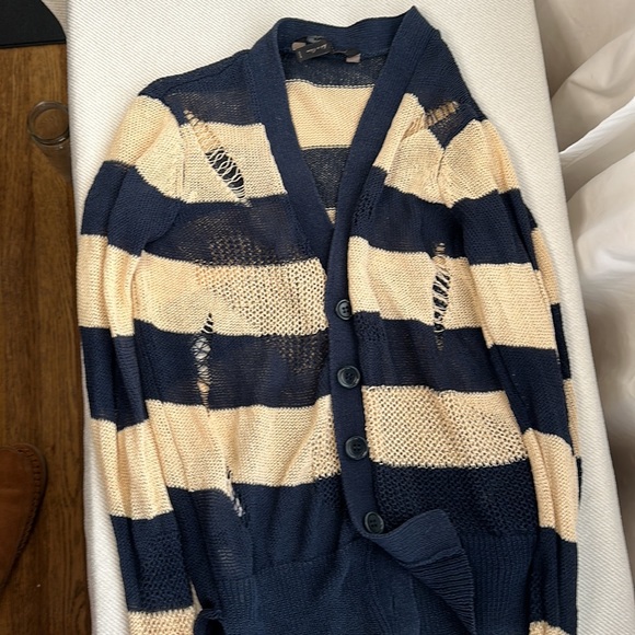 BCBGMaxAzria “REYES” Distressed Cardigan - Size XXS - Picture 2 of 5